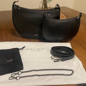 Reserved  hold 24hr / Pending Sale  Mina Baie Olivia Crossbody Black/Gunmetal